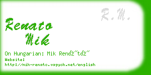 renato mik business card